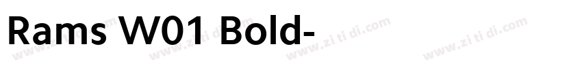 Rams W01 Bold字体转换